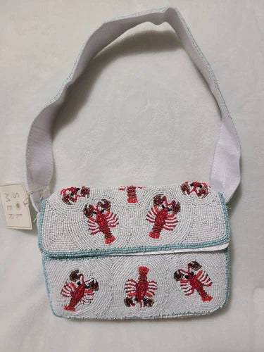 Viral Lobster Beaded Bag